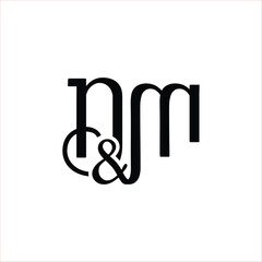 Letters DM logo design. Linear minimal stylish emblem. Luxury elegant vector element. Premium business logotype. Graphic alphabet symbol for corporate business identity, symbol, icon, 