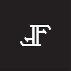 Letters F and F or FF line logo design. Linear minimal stylish emblem. Luxury elegant vector element. Premium business logotype. Graphic alphabet symbol for corporate business identity, symbol, icon, 