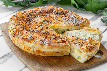 Quiche with vegetables and ricotta cheese