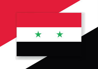 Vector Syria Flag. Country flag design. Flat vector flag.