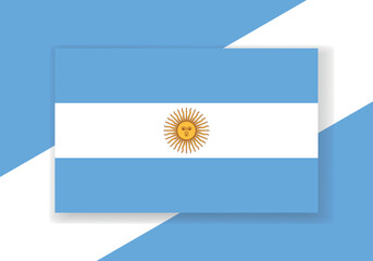 Vector Argentina Flag. Country flag design. Flat vector flag.