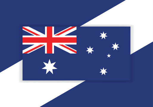 Vector Australia Flag. Country flag design. Flat vector flag.