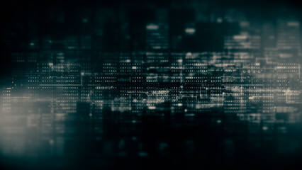 Advanced motion abstract digital generated matrix cyber environment big data analytic artificial...