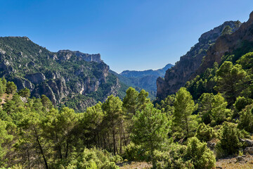 Fototapeta na wymiar The Sierras of Cazorla, Segura and Las Villas Natural Park is the largest protected area in Spain and the second in Europe. In the province of Jaen, Andalusia,Spain