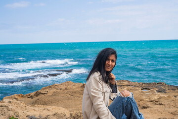 young woman on the beach