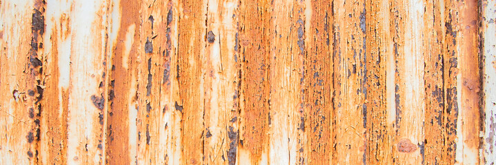 Natural wooden texture surface. Pastel wood background. Brown blue plank wall for banner