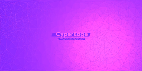 Abstract cyberpunk background with triangle shape pattern