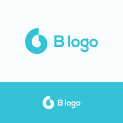 B logo. B G water curl logo template. Letter monogram ecology sign.