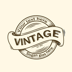 Unique and cool classic vintage logo design