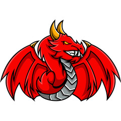 dragon animal character mascot sport team badge