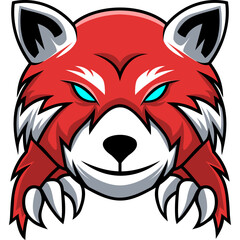 panda animal character mascot sport team badge