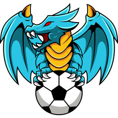 dragon animal character mascot sport team badge