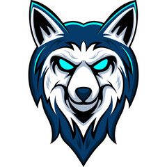 husky animal character mascot sport team badge