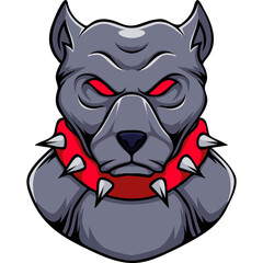 pitbull animal character mascot sport team badge