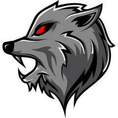 fox animal character mascot sport team badge