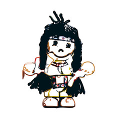 Color sketches of children's toys to learn coloring with trnsparent background