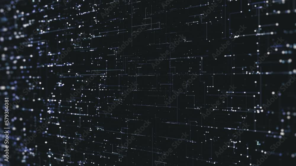 Poster abstract digital data hitech background/ 4k animation of an abstract high technology wallpaper backg