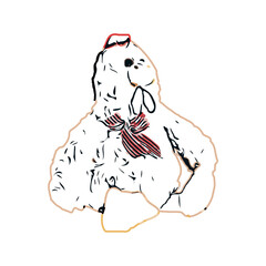 Color sketches of children's toys to learn coloring with trnsparent background