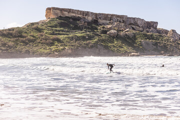 The surfer on Riviera, Malta