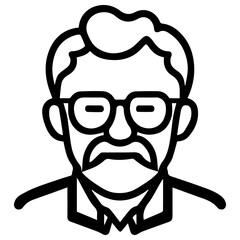 old man isolated on white