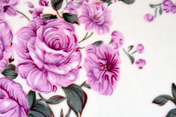 vintage style of tapestry flowers fabric pattern useful as background