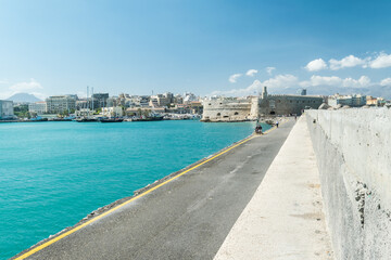 Fototapeta na wymiar Heraklion harbour in Crete, Greece
