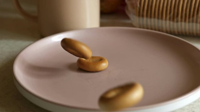 food slowmotion: sushka drops on plate