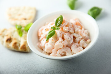 Traditional Scandinavian shrimp salad