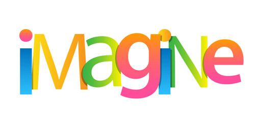 IMAGINE colorful typography banner
