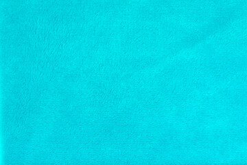 Blue towel texture background. Top view, flat lay, copy space