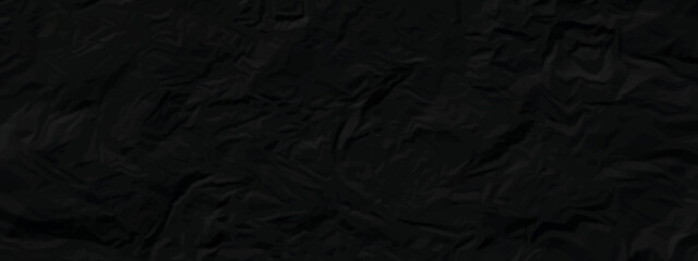 Black paper texture . Dark black wrinkled paper texture. Black crumpled paper texture . black crumpled and top view textures can be used for background of text or any contents .