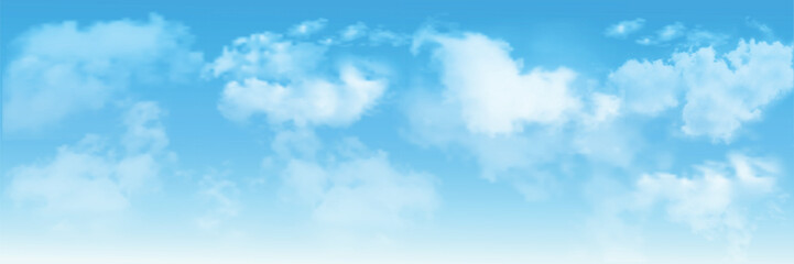 Background with clouds on blue sky. Blue Sky vector