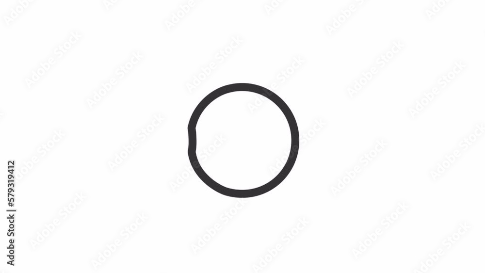 Aufkleber animated moon loader. lunar phases. astrology. simple black and white loading icon. 4k video footage