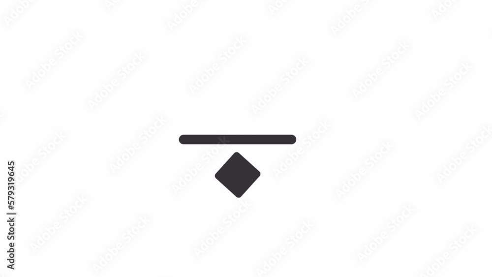 Fototapete animated cube and circle loader. shape morphing. simple black and white loading icon. 4k video foota