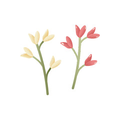 Obraz premium simple spring flower. Flat design 