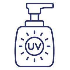 sunscreen or sunblock line icon