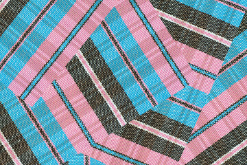 texture of print fabric striped zigzag and chevron for background
