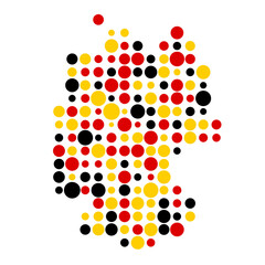 Germany Silhouette Pixelated pattern map illustration