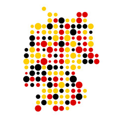 Germany Silhouette Pixelated pattern map illustration