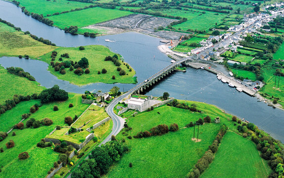 Tete de pont military bridgehead defence. Excellent example at village of Shannonbridge on River Shannon, County Offaly, Ireland