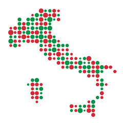 Italy Silhouette Pixelated pattern map illustration