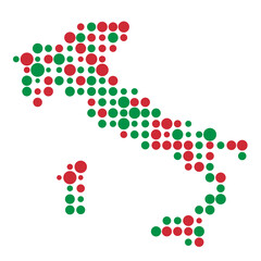 Italy Silhouette Pixelated pattern map illustration