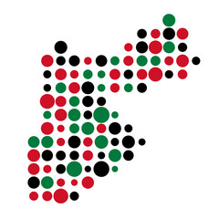 Jordan Silhouette Pixelated pattern map illustration