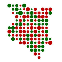 Kenya Silhouette Pixelated pattern map illustration