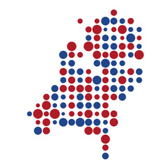Netherlands Silhouette Pixelated pattern map illustration