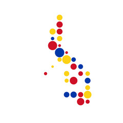 Philippines Silhouette Pixelated pattern map illustration