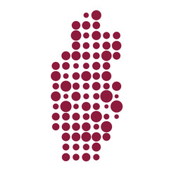 Qatar Silhouette Pixelated pattern map illustration