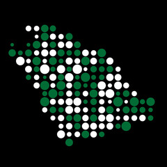 Saudi arabia Silhouette Pixelated pattern map illustration