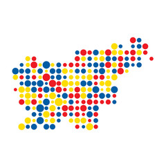 Slovenia Silhouette Pixelated pattern map illustration