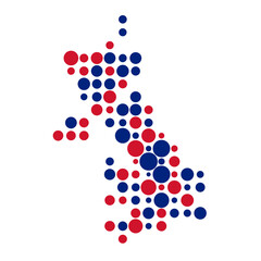 United kingdom Silhouette Pixelated pattern map illustration